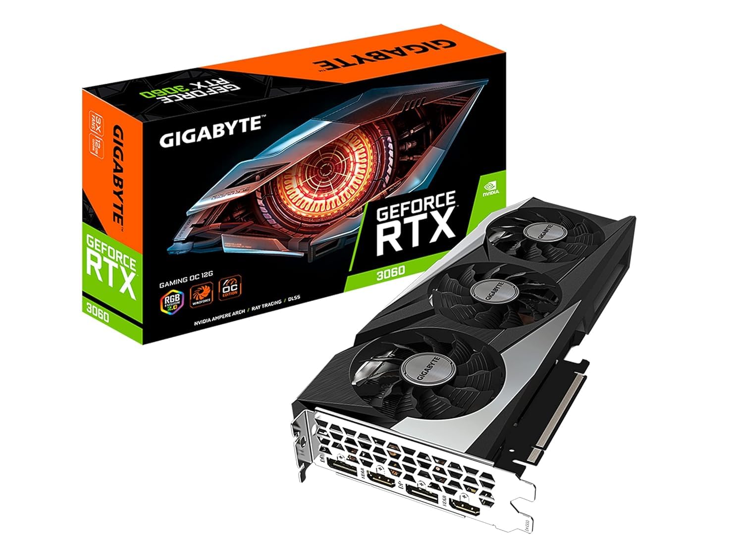 TARJETA DE VIDEO GIGABYTE GEFORCE RTX 3060 GAMING OC - 12GB GDDR6 - 3 VENTILADORES