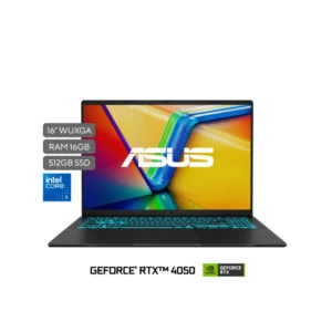 LAPTOP ASUS VIVOBOOK 16 | INTEL CORE I5-12500H | 16GB RAM | 512GB SSD | RTX 4050 6GB | MATTE BLACK
