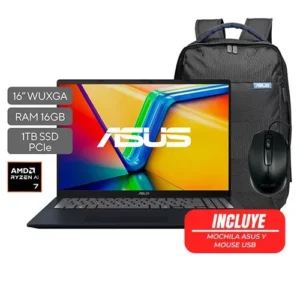 LAPTOP ASUS VIVOBOOK 16 | AMD RYZEN 7 AI 350 | 16GB RAM | 1TB SSD | QUIET BLUE