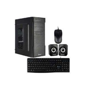 CASE QUASAD COMBO PLUS EC-3151 COMBO ATX 4 EN 1 TECLADO MOUSE PARLANTE FUENTE 300W NEGRO