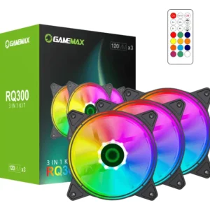 KIT DE 3 FANS CON CONTROLADOR WIRELESS RQ300 GAMEMAX