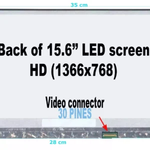 PANTALLA 15.6 LED SLIM 30 PINES HD NEGRO