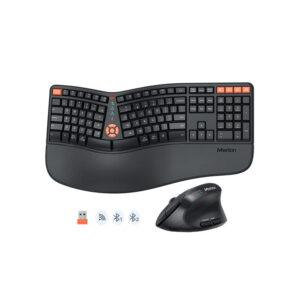 COMBO TECLADO Y MOUSE MEETION DIRECTOR C2 INALÁMBRICO ERGONÓMICO NEGRO