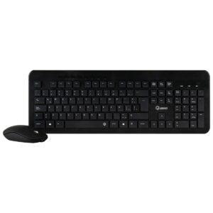 COMBO TECLADO Y MOUSE QUASAD QC-4583G WIRELESS MULTIMEDIA RECARGABLE NEGRO