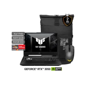 PORTÁTIL ASUS TUF GAMING A15 FA506NCG-HN194 RYZEN 7-7445HS 16GB RAM 512GB SSD RTX 3050 4GB BLACK