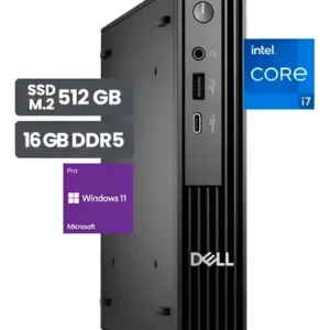 MINI PC DELL OPTIPLEX MICRO PRO QCM1250 CORE I7-14700T 16GB RAM 512GB SSD W11 PRO NEGRO