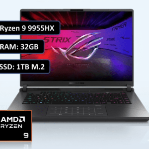 PORTÁTIL ASUS ROG STRIX G18 G814FP-S9042 RYZEN 9-9955HX 32GB RAM 1TB SSD RTX 5070 8GB GRAY