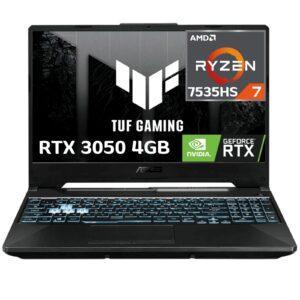 PORTÁTIL ASUS TUF GAMING A15 FA506NCG-HN204 RYZEN 7-7445HS 8GB RAM 512GB SSD RTX 3050 4GB BLACK
