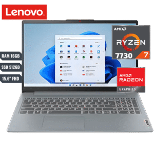 COMPUTADOR/ PORTATIL IDEAPAD SLIM 3 15ABR8 RYZEN 7 5825U 16GB RAM 512GB SSD 15.6 FHD TS GREY IG LVO