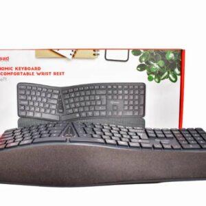 TECLADO QUASAD QK-ERGO T1 ERGONOMIC SPLIT TRIPLE MODE MULTIMEDIA BLACK