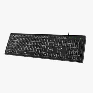 TECLADO GENIUS SLIMSTAR 820 NEGRO USB ILUMINADO CON TECLA COPILOT