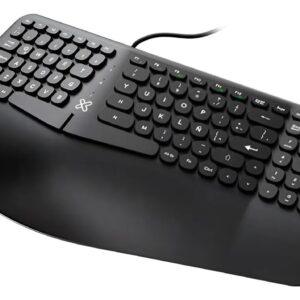 TECLADO KLIP XTREME KBK-260S EVOLVE ERGONÓMICO PREMIUM ALÁMBRICO NEGRO