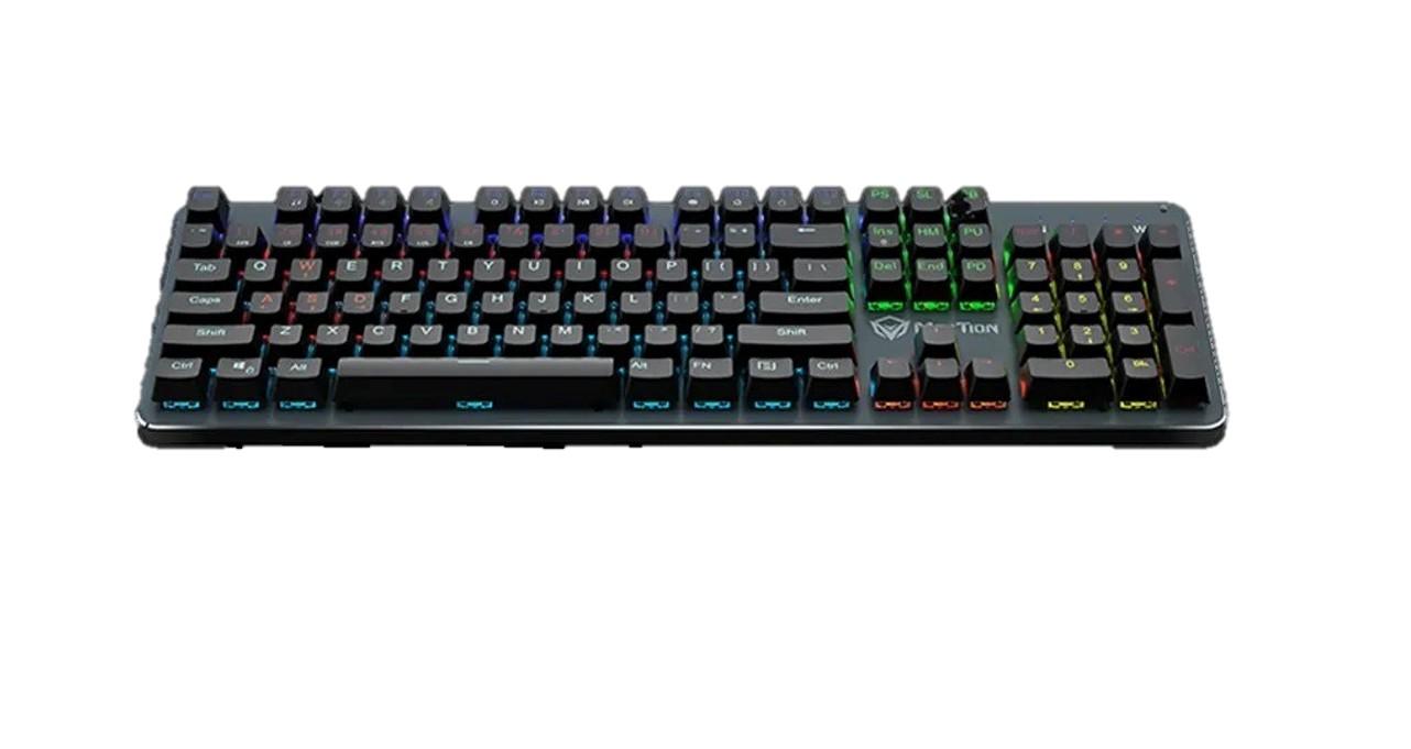 TECLADO GAMER MEETION MK007 MECÁNICO RGB BLACK