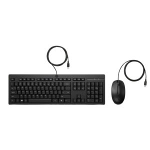 KIT TECLADO Y MOUSE ALÁMBRICO HP 225 CON CONEXIÓN USB BLACK