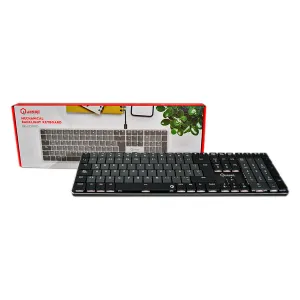 KIT TECLADO Y MOUSE INALÁMBRICO QUASAD QMKW7SL WIRELESS SILENT SILVER BLACK