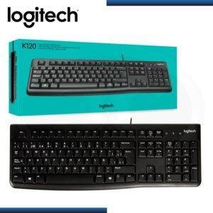 TECLADO ALÁMBRICO LOGITECH K120 CON CONEXIÓN USB PLUG AND PLAY RESISTENTE A SALPICADURAS BLACK