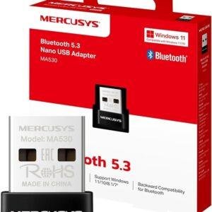 ADAPTADOR NANO USB BLUETOOTH 5.3 MERCUSYS MA530 BLACK