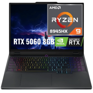 PORTÁTIL LENOVO LEGION PRO 5 16ADR10 AMD RYZEN 9 8945HX 32GB RAM 1TB SSD RTX 5060 8GB 16" WQXGA WIN 11 BLK