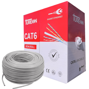 CABLE UTP TUREON CAT6 INTERIOR 305 METROS CCA 60/40 T-624-IW 10/100/1000 BLANCO