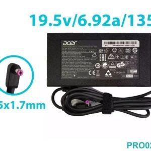 CARGADOR ACER 19.5V 6.92A 135W 5.5X1.7MM PLUG MORADO ORIGINAL